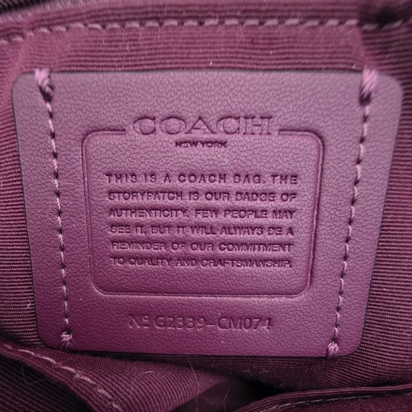 Coach Meadow- Deep Berry -pebbled leather G2339-CM074 - Picture 3 of 10